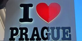 I Love Prague uithangbord